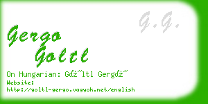 gergo goltl business card